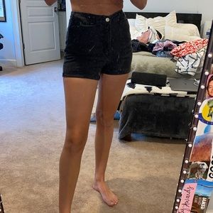 Black High Waisted Vintage Shorts